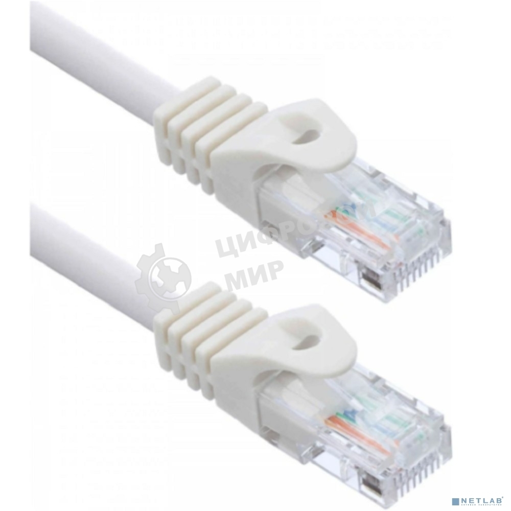 Патч-корд ACD-LPU5C-5DW сat.5e UTP 24AWG 4Pair, 7/0.18мм CU белый, 0.5м