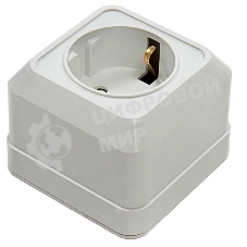 Розетка 1-м BOLLETO защ. шторки с заземл. накл. 7028х бел. ASD/IN HOME 4690612000954