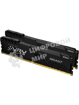 Оперативная память Kingston Fury Beast, DDR4, 64GB (2x32GB), 3200MHz, CL16, DIMM, черный