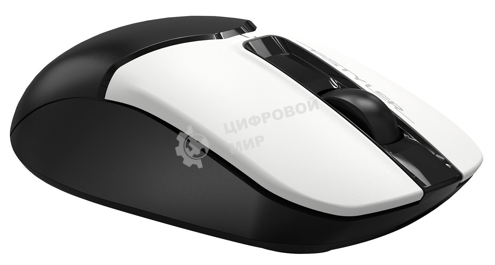Мышь беспроводная A4Tech Fstyler FB12 белый/черный, 1200 dpi, радиоканал, Bluetooth, USB, кнопки - 3