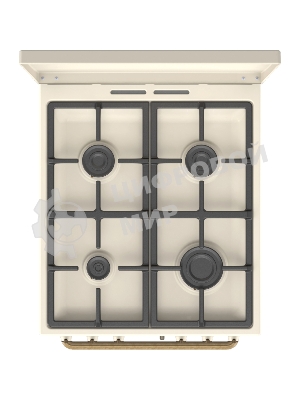 Плита газовая Gorenje GGI5BCLI бежевый, конфорок 4 газовых, духовка 67 л, 50 см x 85 см x 59.4 см