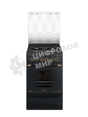 Плита газовая Gefest ПГ 5100-02 0183 черный, конфорок 4 шт, духовка 52 л, 50 см x 85 см x 58.5 см