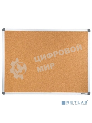 Демонстрационная доска Cactus CS-CBD-90X120 пробковая 90x120см, алюминиевая рама