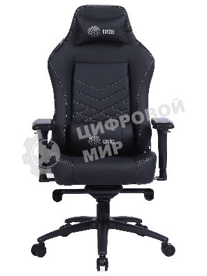 Кресло Cactus CS-CHR-0112BL черный, экокожа, подголовник