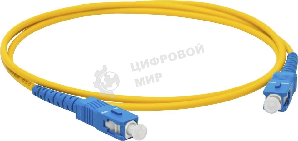 Патч-корд LANMASTER LAN-SC-SC/SU-2.0 1x9/125 OS2 SC-SC 2м LSZH желтый