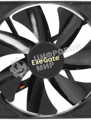 Вентилятор для корпуса ExeGate ExtraSilent ES14025B3P черный, 140 мм, 850 об/мин, 16.5 дБ, 3 pin