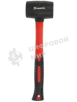 Киянка резиновая Matrix 11175, 225 г, черная резина, фибергласовая рукоятка