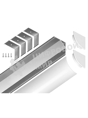 Алюминиевый профиль Ambrella light GP2100AL серебро 2000*15.7*15.7