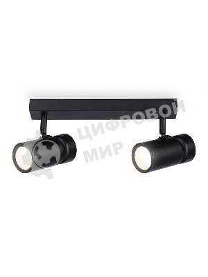 Накладной поворотный спот Ambrella light TA13178/2 BK черный GU10/2 max 12W 295*60*130
