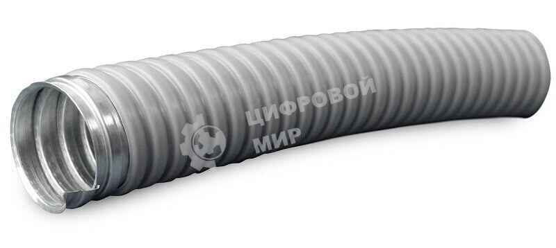 Металлорукав в ПВХ изоляции МРПИ НГ 20 d20мм без протяжки сер. (уп.50м) ЗЭТА zeta41921
