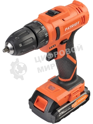 Дрель-шуруповерт аккумуляторная Patriot BR 189UES, Аккумуляторная, 21В, 2 АКБ, Кейс