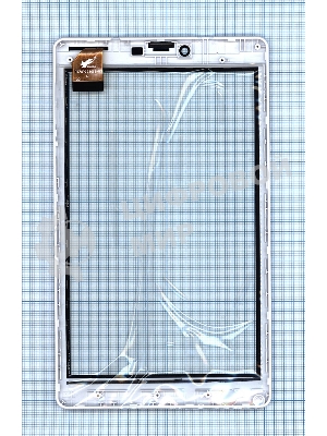 Сенсорное стекло (тачскрин) для Irbis TZ737, черный с белой рамкой