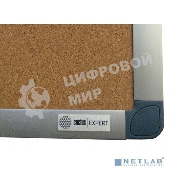 Демонстрационная доска Cactus CS-CBD-90X120 пробковая 90x120см, алюминиевая рама