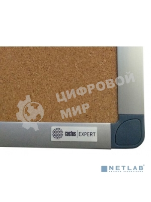 Демонстрационная доска Cactus CS-CBD-90X120 пробковая 90x120см, алюминиевая рама
