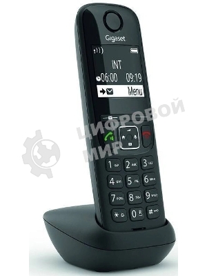 Дополнительная трубка Dect Gigaset AS690HX черный для AS690