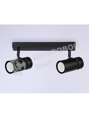 Накладной поворотный спот Ambrella light TA13178/2 BK черный GU10/2 max 12W 295*60*130