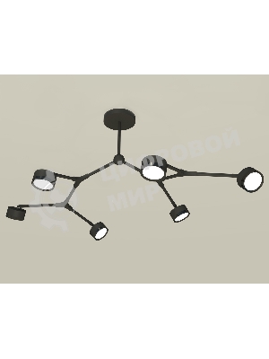 Светильник Ambrella light XB9056150/6 SBK/PBK черный песок/черный полированный GX53 (C9056, N8113)