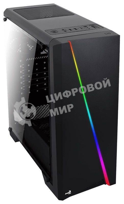 Компьютерный корпус Aerocool/Formula PGS-V Cylon , ATX, без БП, RGB подсветка, окно, картридер, 1x USB 3.0 + 2x USB 2.0, 1х12см вентилятор в комплекте