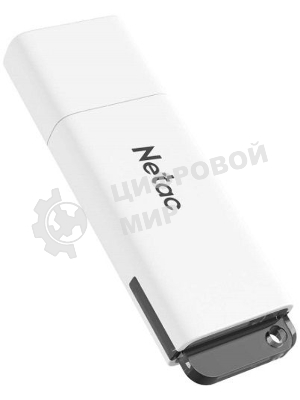 Флешка USB Netac U185 128Gb NT03U185N-128G-20WH, USB 2.0, с колпачком, пластиковая белая
