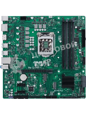 Материнская плата ASUS Pro Q570M-C/CSM, LGA1200, Intel Q570, 4xDDR4, 6xSATA, 2xM.2, 1xPCIe 4.0/3.0 x16, 2xPCIe 3.0 x1, 2xDisplayPort, 1xHDMI, 1x 1Gb LAN, 4xUSB 3.2 Gen 2 (Type-A), 2xUSB 2.0 (Type-A), 3x3.5 мм, 7.1, mATX