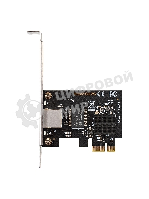 Сетевой адаптер ExeGate EXE-251 (PCI-E x1 v2.0, 1xRJ45, UTP 100Mbps/1000Mbps/2.5Gbps RTL8125B)