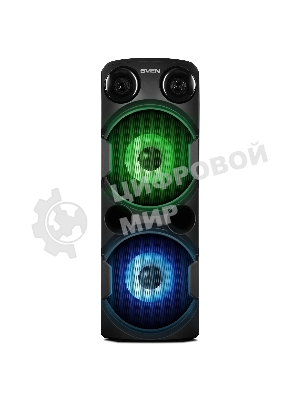 Колонка АС SVEN PS-750, черный (80 Вт, TWS, Bluetooth, FM, USB, microSD, LED-дисплей, 2х4400мА*ч)