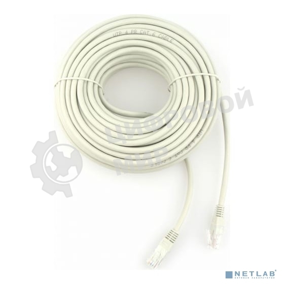 Патч-корд UTP Cablexpert PP6U-20M cat.6, 20 м, литой, многожильный, серый