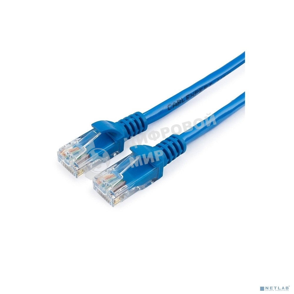 Патч-корд UTP Cablexpert cat.5e, 5м, литой, многожильный, синий
