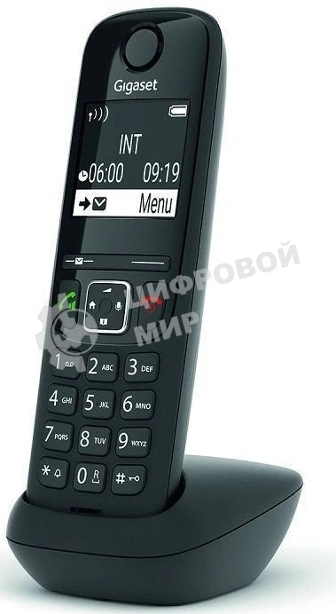 Дополнительная трубка Dect Gigaset AS690HX черный для AS690