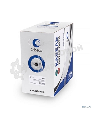 Кабель витая пара Cabeus UTP-4P-Cat.5e-SOLID-GY-LIGHT UTP (U/UTP), категория 5e, 4 пары 0,47мм (24 AWG), PVC нг(А)-LS, серый (305 м)