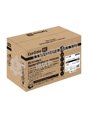 Источник бесперебойного питания ExeGate SpecialPro UNB-1000.LED.AVR.1SH.2C13.RJ.USB 1000VA/550W, LED, AVR,1*Schuko+2*C13, RJ45/11,USB, металлический корпус, черный