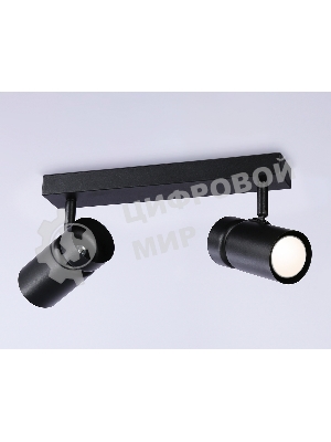Накладной поворотный спот Ambrella light TA13178/2 BK черный GU10/2 max 12W 295*60*130