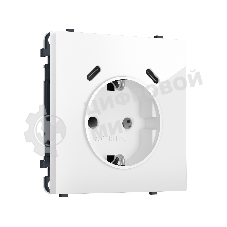 MS110510 Комплект механизма электрической розетки SIGMA Белый глянец 2USB С+C 20W (быст. зар.) с/з с/ш 16A-250V QUANT PRO (SP1105, PR165)