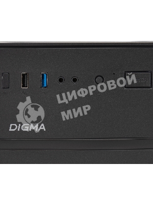 Компьютерный корпус Digma DCC-MD301 черный без БП ATX 1x80мм 4x120мм 1xUSB 2.0 1xUSB 3.0 audio
