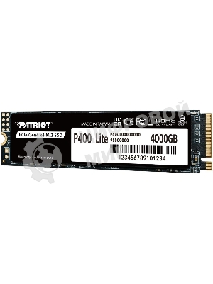 Накопитель SSD Patriot PCIe 4.0 x4 4Tb P400LP4KGM28H P400 Lite M.2 2280