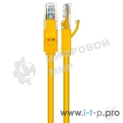 Патч-корд Greenconnect UTP прямой ethernet 0.5m cat.5е, RJ45, литой (Желтый) (GCR-LNC02-0.5m)