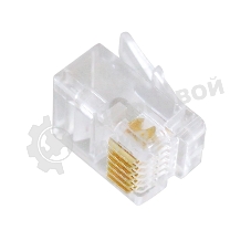 Вилка телефонная Cablexpert MP-6p6c, контакты 3m