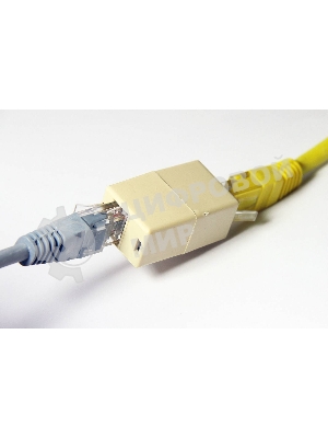 Проходной адаптер RJ45 cat.5e VCOM соединительный RJ-45/RJ-45(10 шт. в уп-ке), блистер