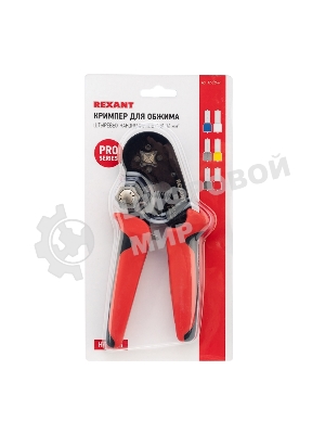 Кримпер Rexant HT 16-4 для обжима штыревых наконечников 0.08-16.0 мм² с регулятором прижимного усилия