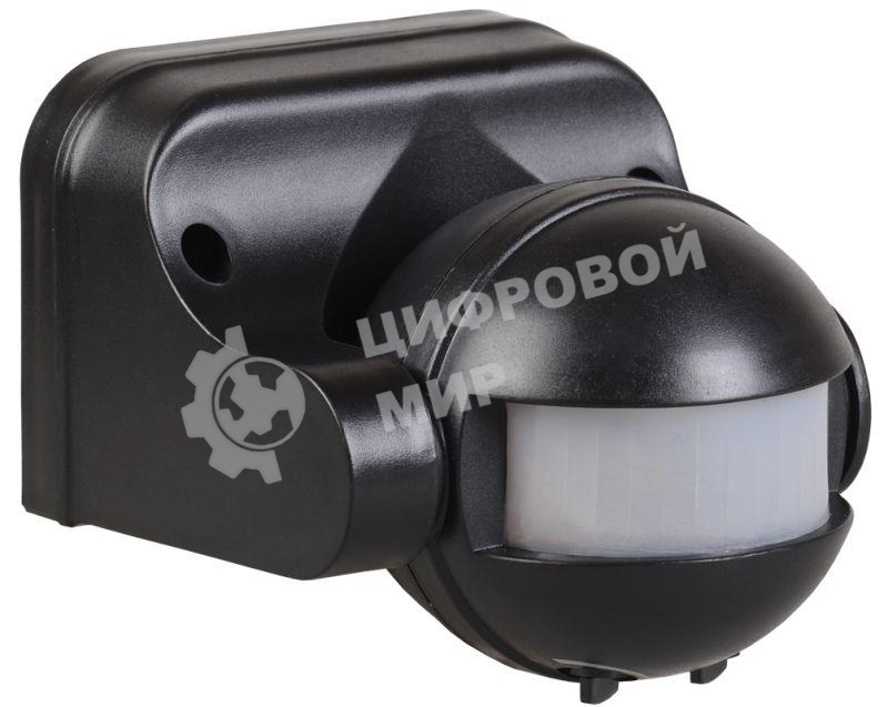 Детектор движения ДД 009 1100Вт угол обз. 180град. дальн. 12м IP44 черный IEK LDD10-009-1100-002