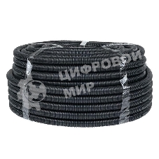 Труба гофрированная FRHF d25мм с протяжкой черный (уп.75м) Plast PROxima EKF FRHF-25