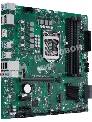 Материнская плата ASUS Pro Q570M-C/CSM, LGA1200, Intel Q570, 4xDDR4, 6xSATA, 2xM.2, 1xPCIe 4.0/3.0 x16, 2xPCIe 3.0 x1, 2xDisplayPort, 1xHDMI, 1x 1Gb LAN, 4xUSB 3.2 Gen 2 (Type-A), 2xUSB 2.0 (Type-A), 3x3.5 мм, 7.1, mATX