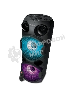 Колонка АС SVEN PS-750, черный (80 Вт, TWS, Bluetooth, FM, USB, microSD, LED-дисплей, 2х4400мА*ч)