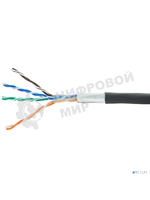 Кабель Cablexpert FPC-5051E-4-CU-OUT, FTP outdoor 4x2x0.51, медный, FLUKE TEST, кат.5e, однож., 305м, катушка, черный