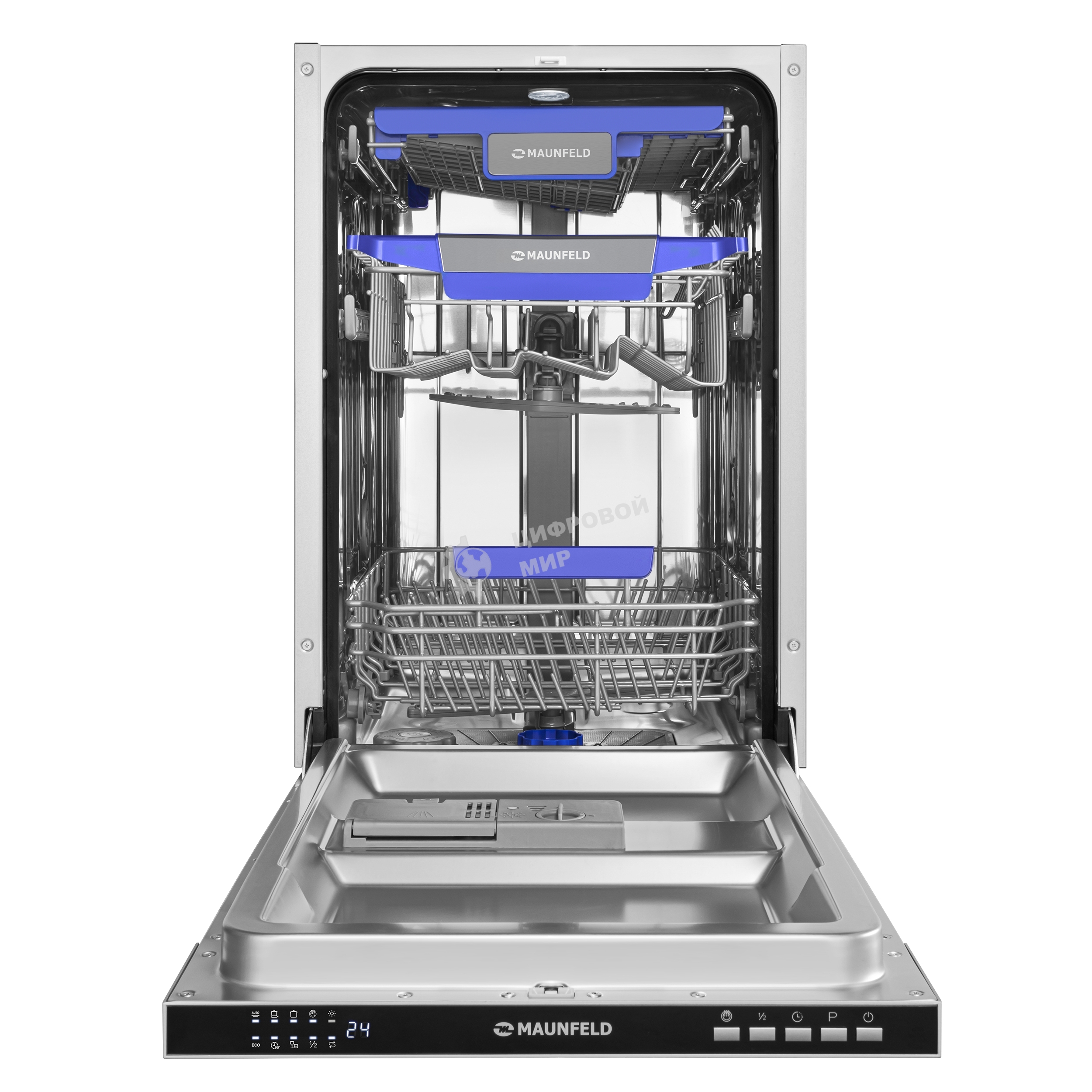 Встраиваемая посудомоечная машина Maunfeld MLP45230, белый, 44.8 см, 10 компл., 47 дБ, класс A++