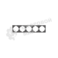 Рамка Kranz STRONG 5-постовая графит