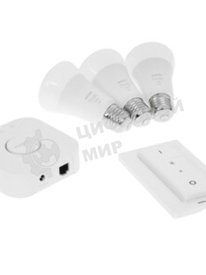 Умная лампа Philips Hue Starter Kit E27 9Вт 806lm (упак.:3шт) (929001821620)