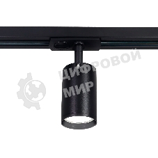 Трековый однофазный светильник со сменной лампой Ambrella light GL5129  BK черный GU10 max 12W