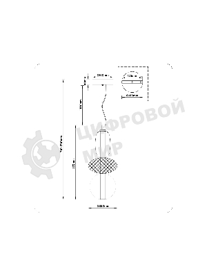 Подвесной светодиодный светильник Ambrella light LH11008 BK/FR черный/белый матовый 24W 3000K D220*570