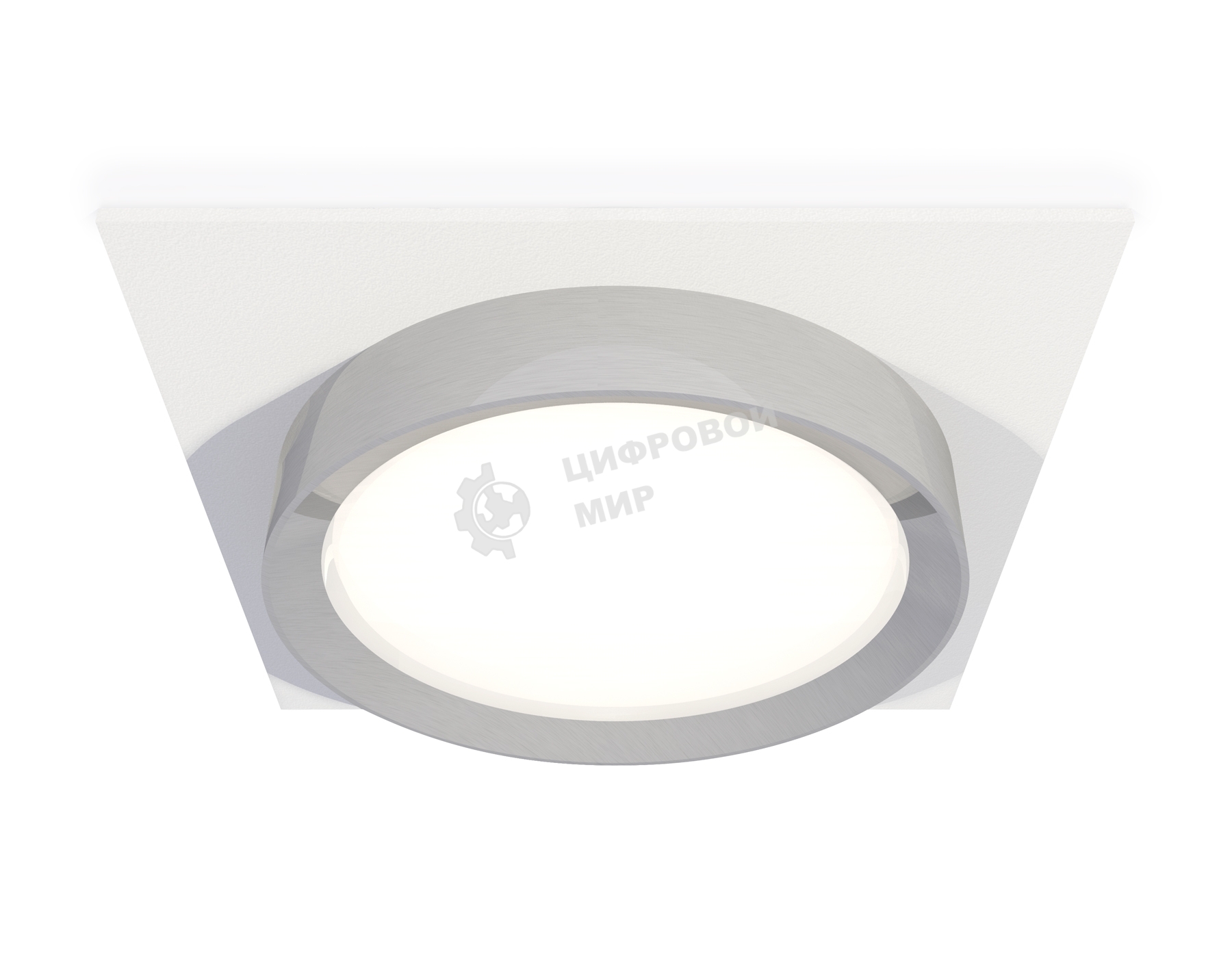 Комплект встраиваемого светильника Ambrella light XC8061003 SWH/PSL белый песок/серебро полированное GX53 (C8061, N8118)